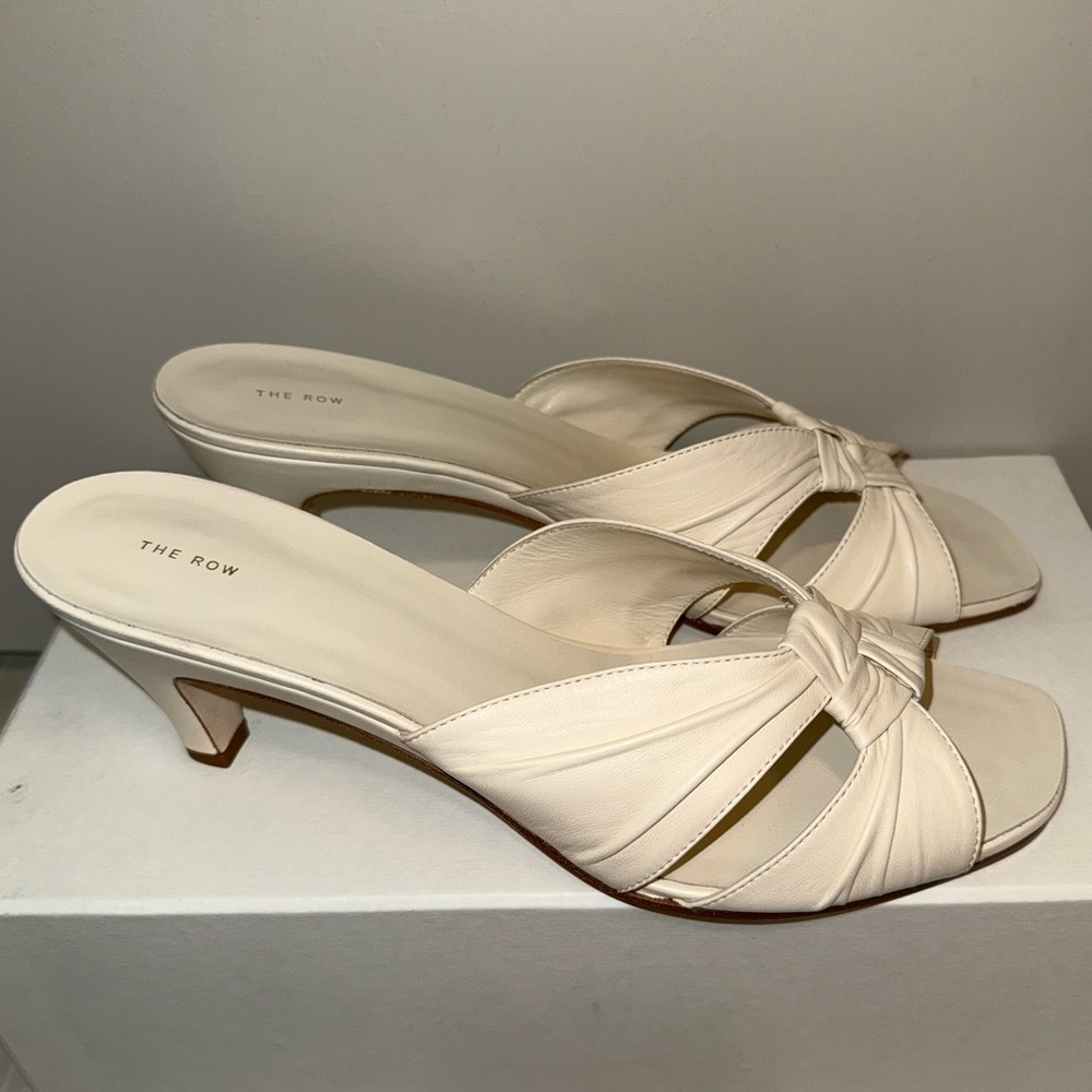 The Row Knotted Sandals, 39.5, Chocolate Blanc - Picture 6 of 12